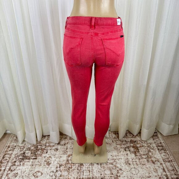 Women's Hudson Krista Ankle Super Skinny Mid to High Rise Jeans Orange Size 32 - Picture 5 of 12